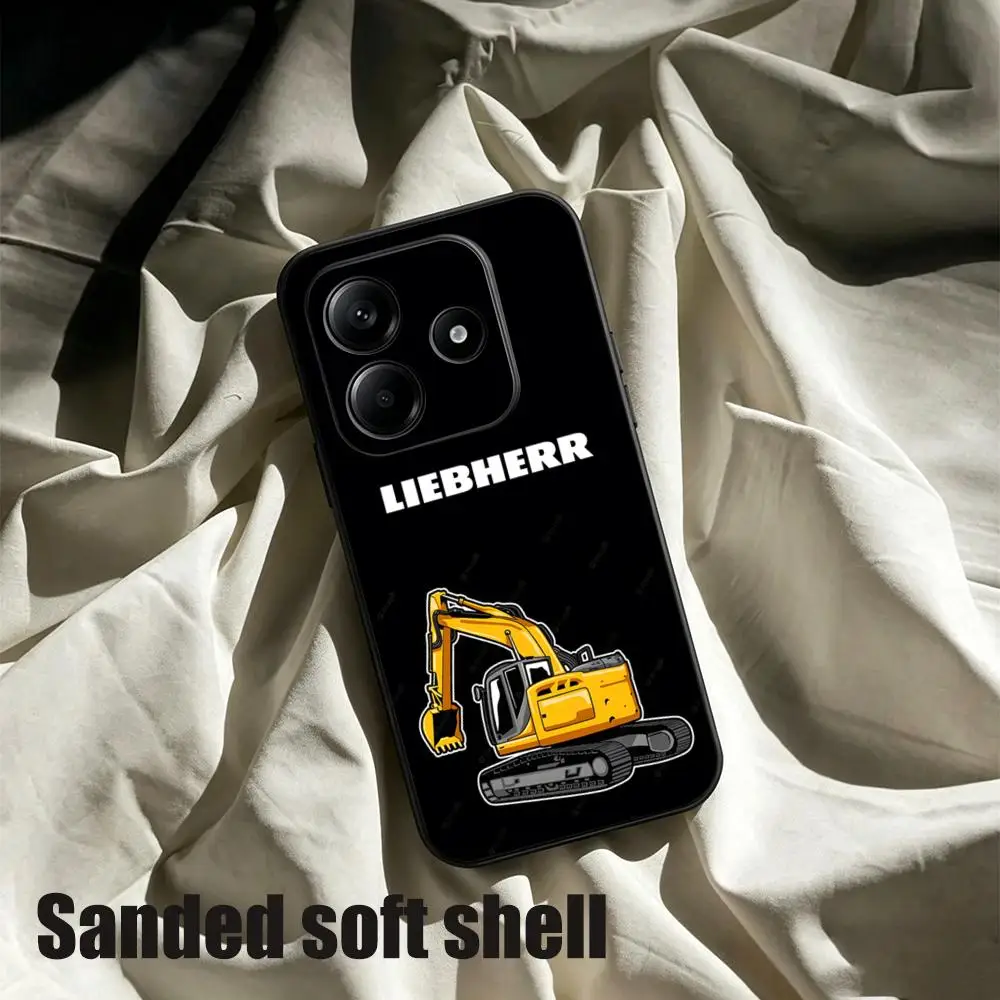 Фото Популярный чехол для телефона L-Liebherr Excavator LOOG для Xiaomi Redmi Note17 15 14 13 Pro Plus S 5G 14C A3, мягкий черный чехол. №1