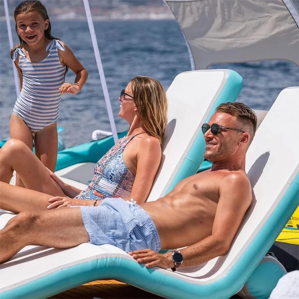 Одиночный надувной шезлонг бассейн плавание кресло для загорания диван-лежак