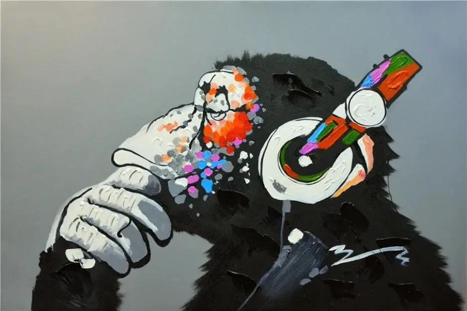 

Настенная картина Yujohom "Funny Monkey Dj Love"