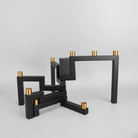 modern simple metal crafts multi angle candlestick ornaments