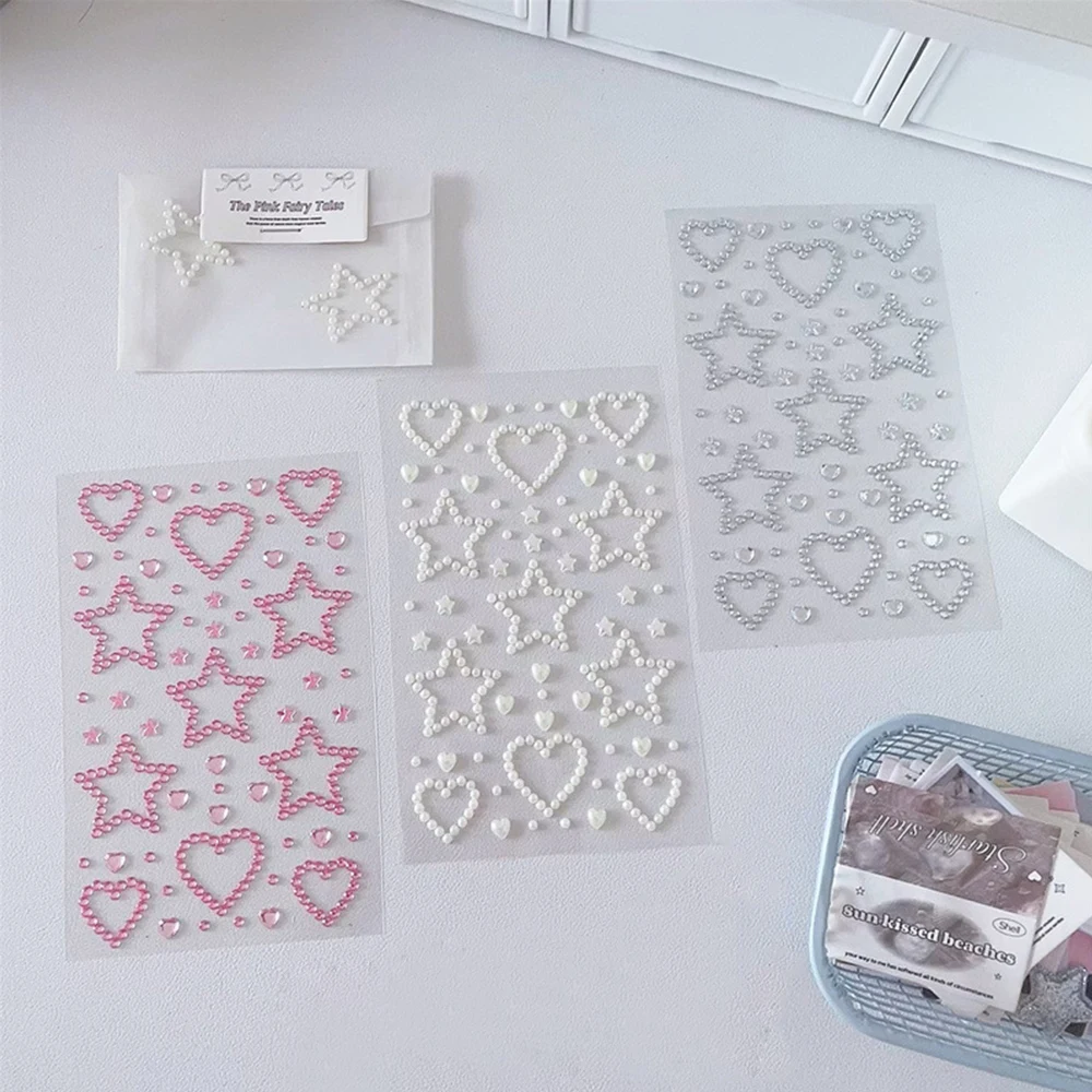 3D Star Heart Acrylic Crystal Stickers Kids DIY Decorat