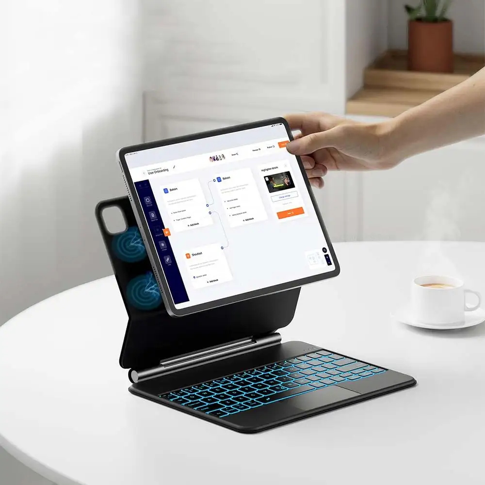 

Для iPad Волшебная клавиатура с подсветкой для iPad Pro 11 12 9, клавиатура для планшета, яркая для iPad10th 10,9 Air 5 4, яркая Арабская