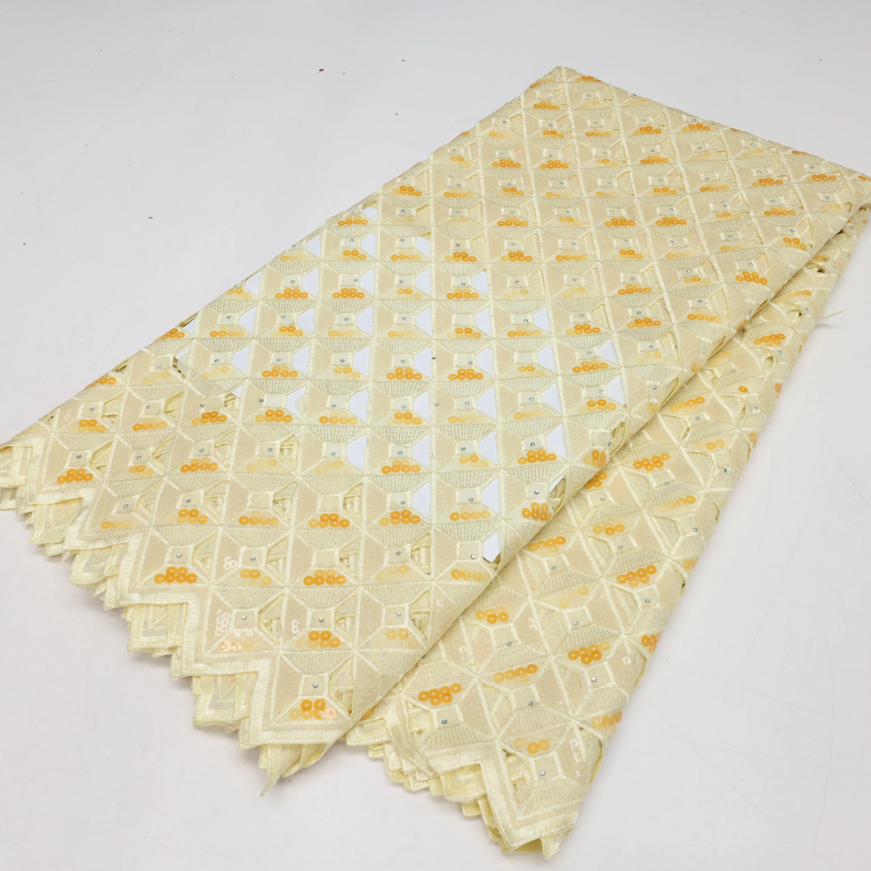 

Luxury With Sequins African Lace Fabric 2022 High Quality Nigerian Mesh Lace Fabric Net Lace For DressLY58