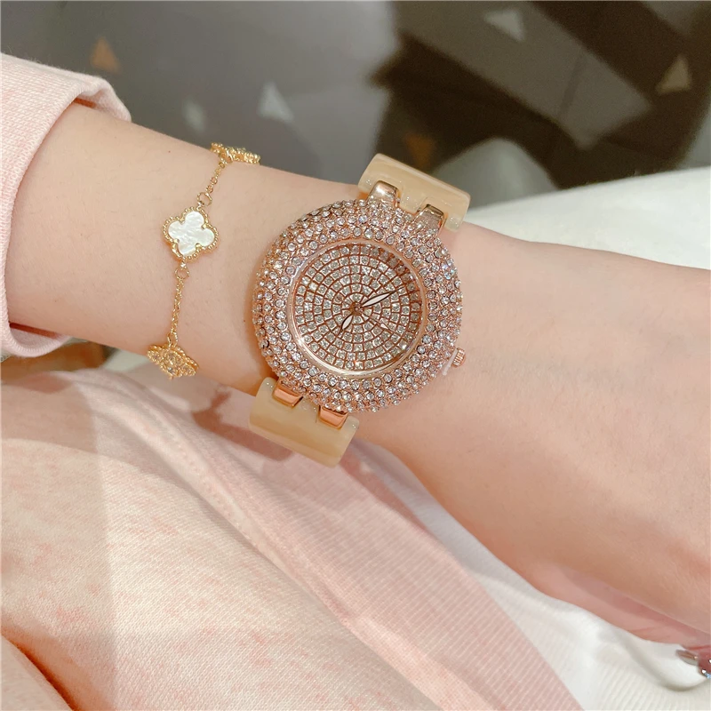 Новые роскошные женские часы Cacaxi модные золотые с браслетом наручные