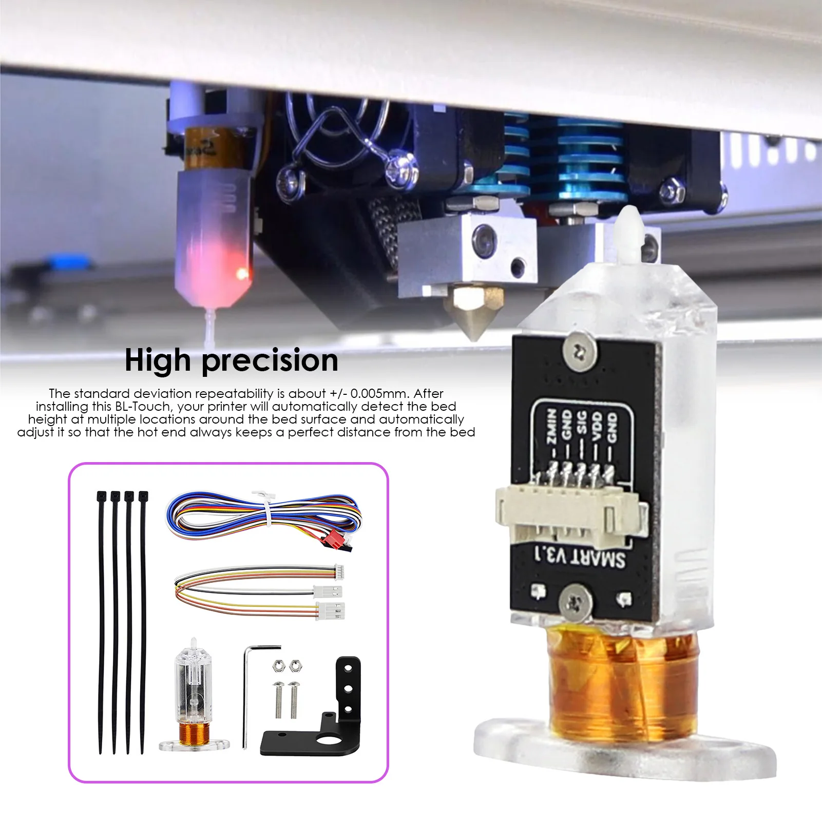 

Creality BLTouch Upgraded 3D Printer Auto Bed Leveling Sensor Kit For Ender3/Ender3 Pro/Ender 3 Max/Ender5Ender/5 Pro