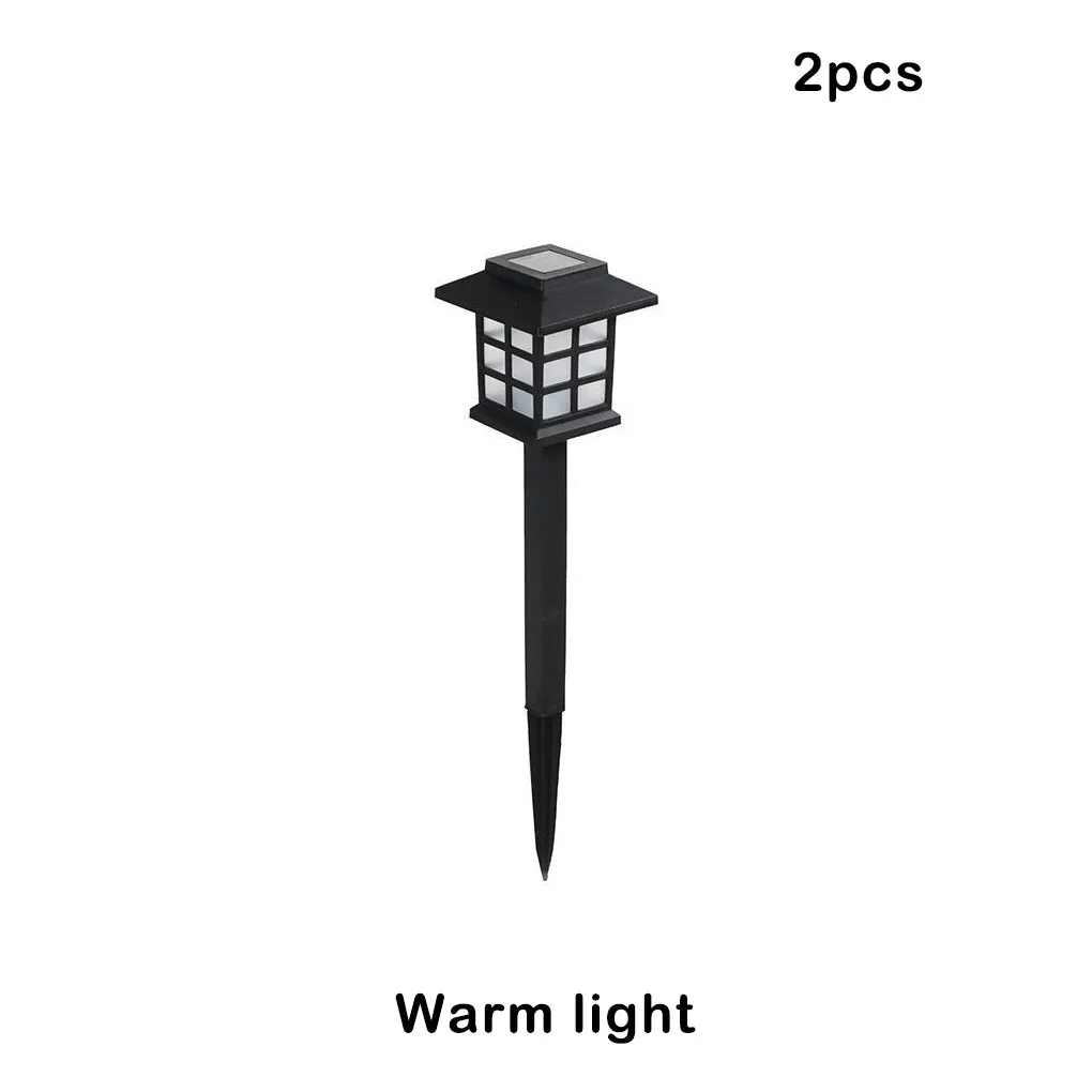 

2 Pcs LED Solar Lawn Lights Outdoor Pathway Night-lights Lamp Decoration Energy Saving for Patio Driveway White light
