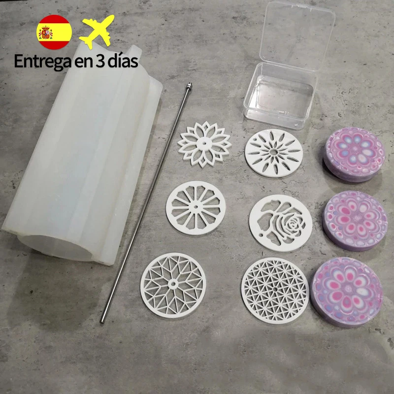 

DIY Handmade Soap Round Decorations Set For Soap Making Creative Soap Mold moldes de silicona Handcraft Soap Candle Making Mould