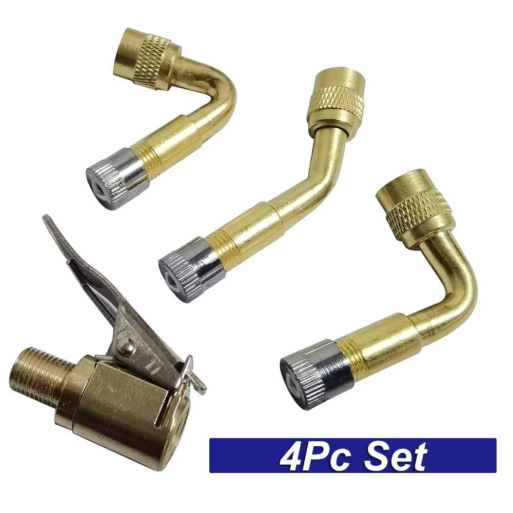 

Набор Из 4 Штук 135 ° 90 ° 45 ° Адаптер Для Насоса Для Накачивания Шин, Удлинительная Трубка Для Накачки Шин Мотоциклов