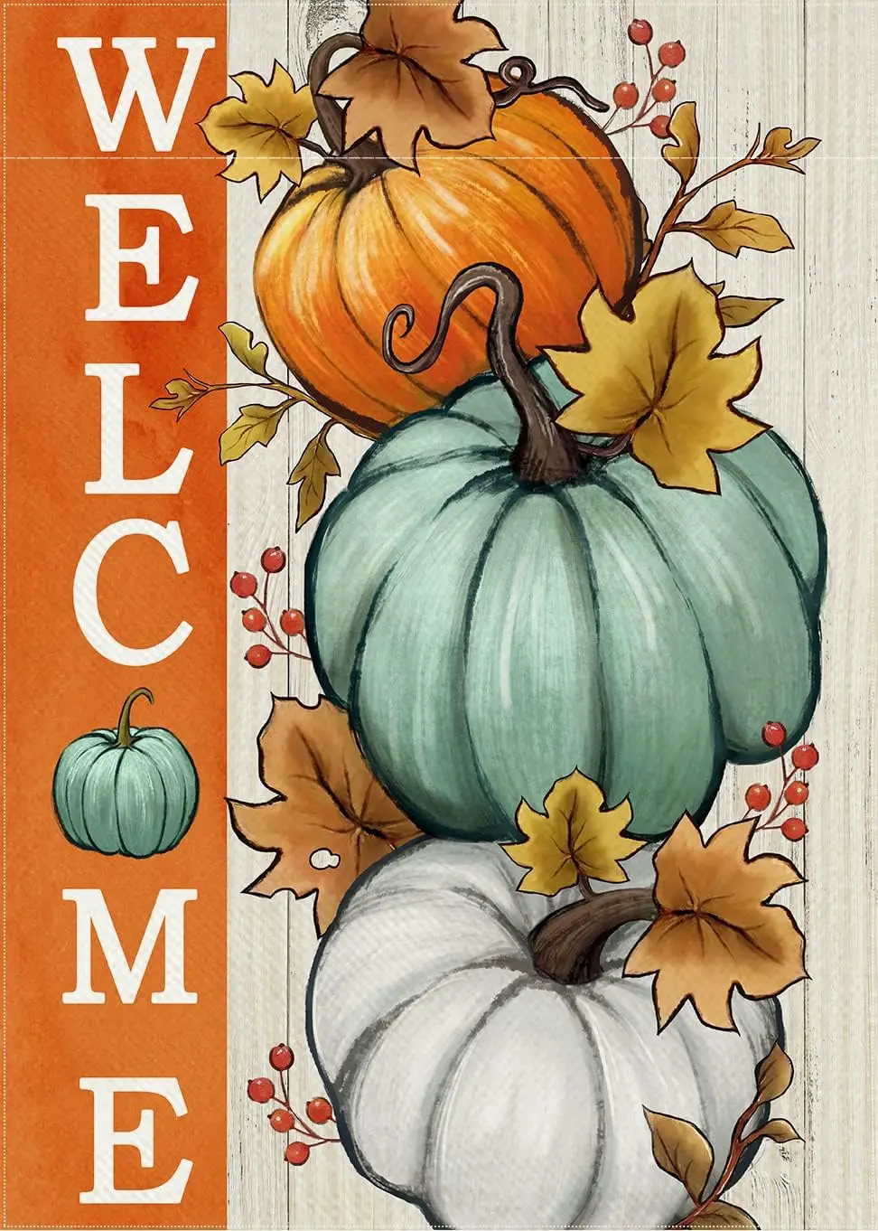 Добро пожаловать Осенние тыквы Фотофон Осенний белый тыквенный фермерский двор