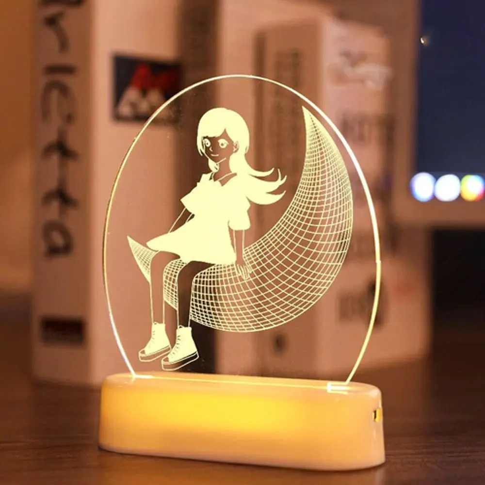 Прямая поставка USB-светильник 3D светодиодный новый ночной Светильник креативный