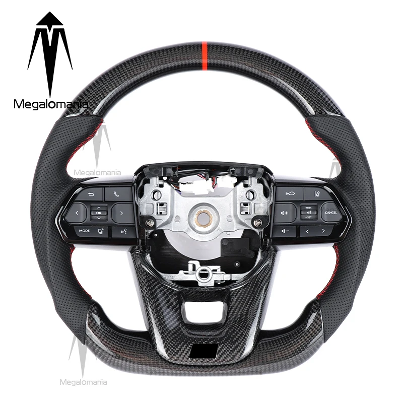 Фото Руль из настоящего карбона, подходит для Toyota Land Cruiser, Toyota Prado LC300, LC200, GR. Полный комплект руля. №2