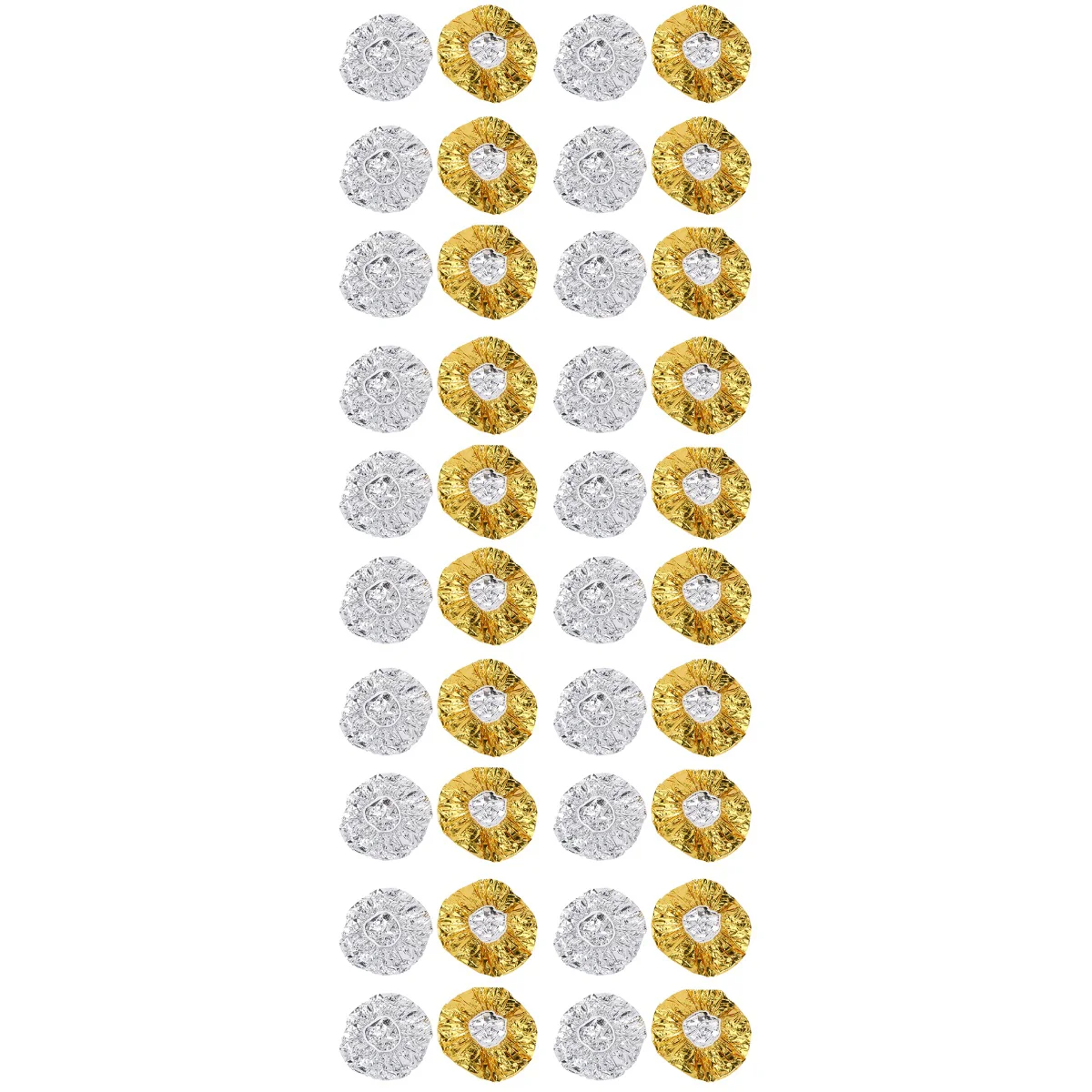 

40 шт., колпачки для душа из алюминиевой фольги