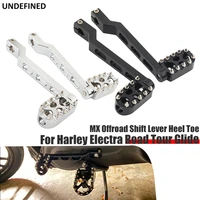 mx offroad shift lever heel toe shifter pegs for harley touring road king electra glide softail fatboy flst 1988 2020 motorcycle