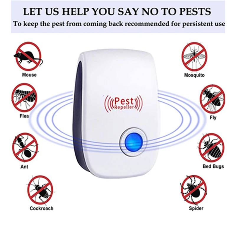 8 шт. ультразвуковой отпугиватель насекомых и тараканов