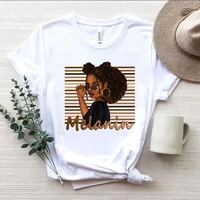wholesale african beautiful black girl graphic t shirt women clothing melanin queen poppin juneteenth 1865 women t shirt