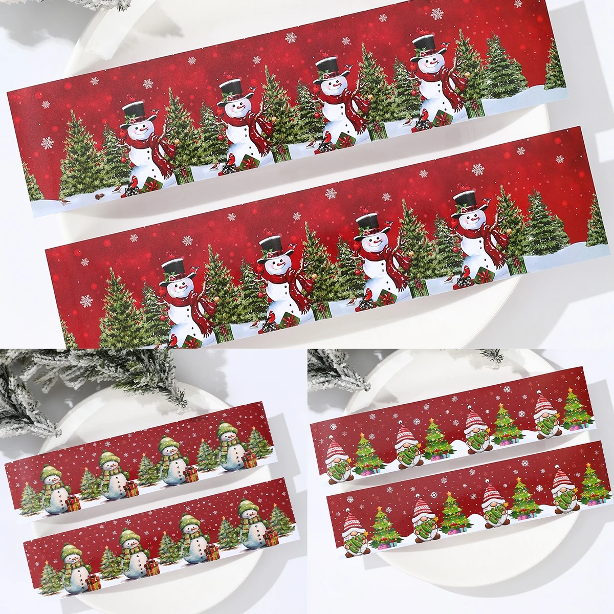 Рождественская наклейка на бутылку вина с Санта-Клаусом Рождественский Декор