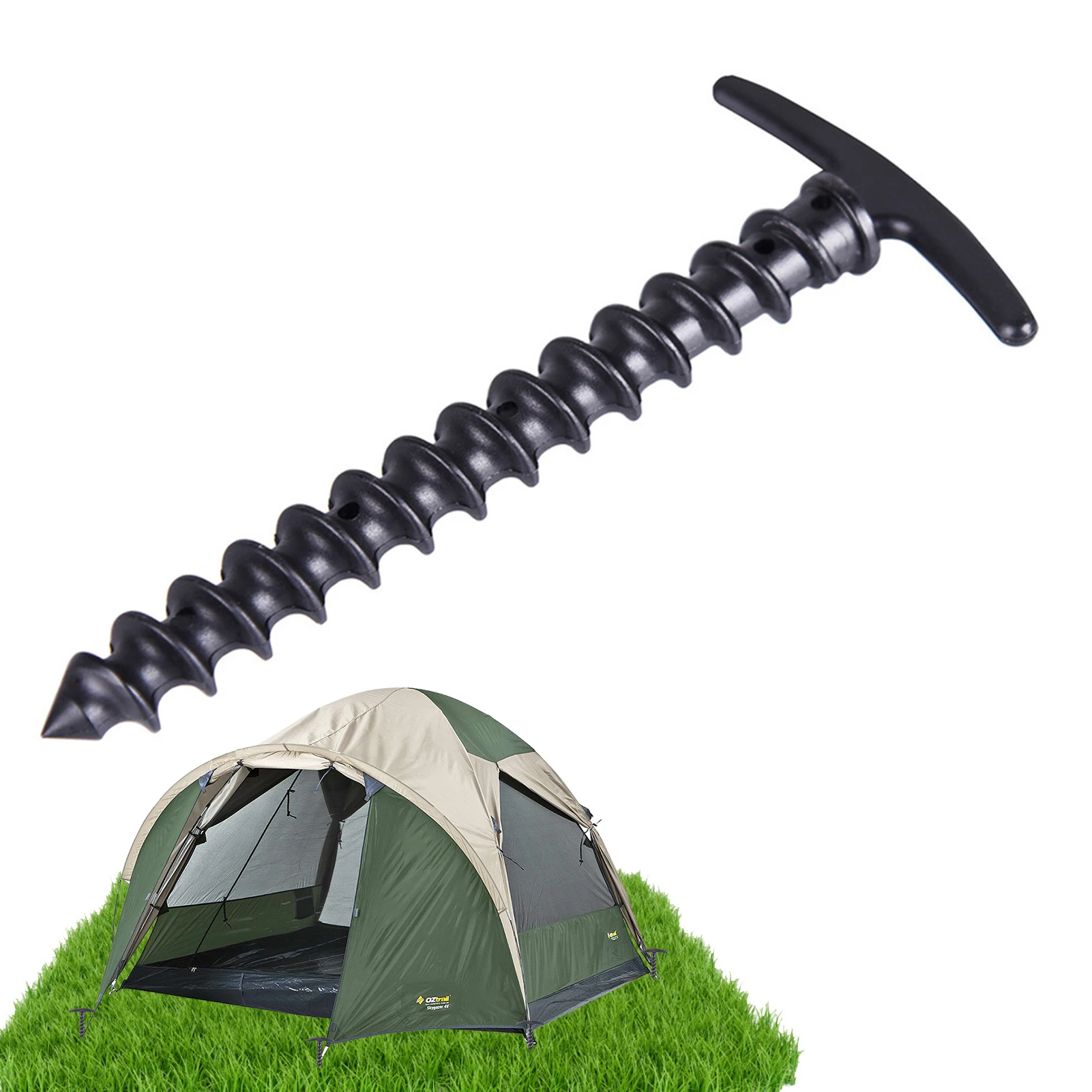 

10PCS Ultralight Outdoor Camping Tent Pegs Ground Nails Screw Anchor Stakes Pegs Hiking Tent Stakes Pins Tent Accessories