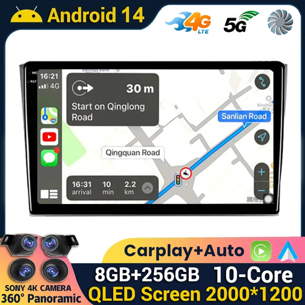 Автомагнитола Carplay Android 14 для Mazda CX9 CX-9 CX 9 TB 2006-2016 автомобильное радио