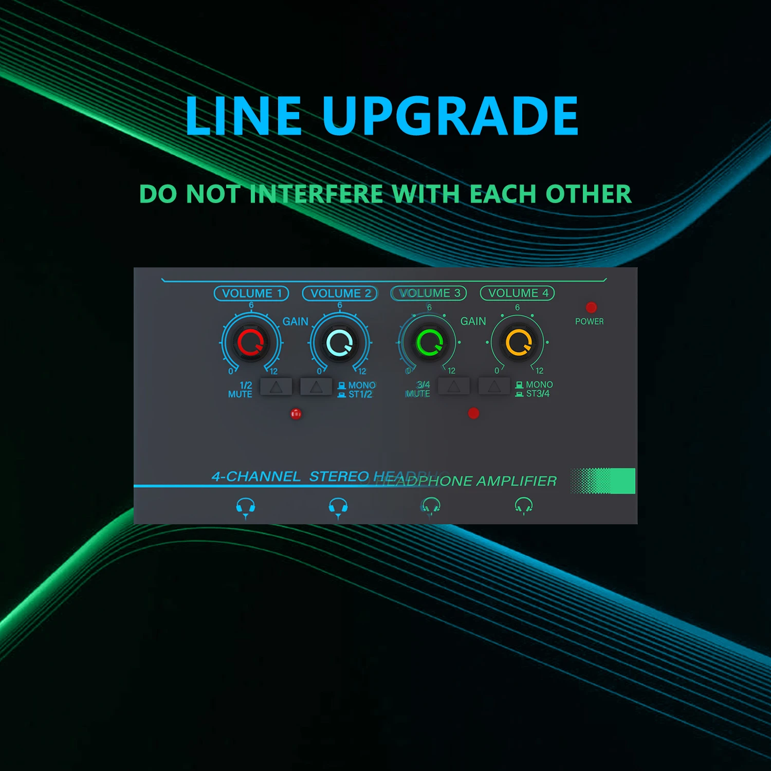 4 6-канальный стерео усилитель для наушников портативный мини-разветвитель