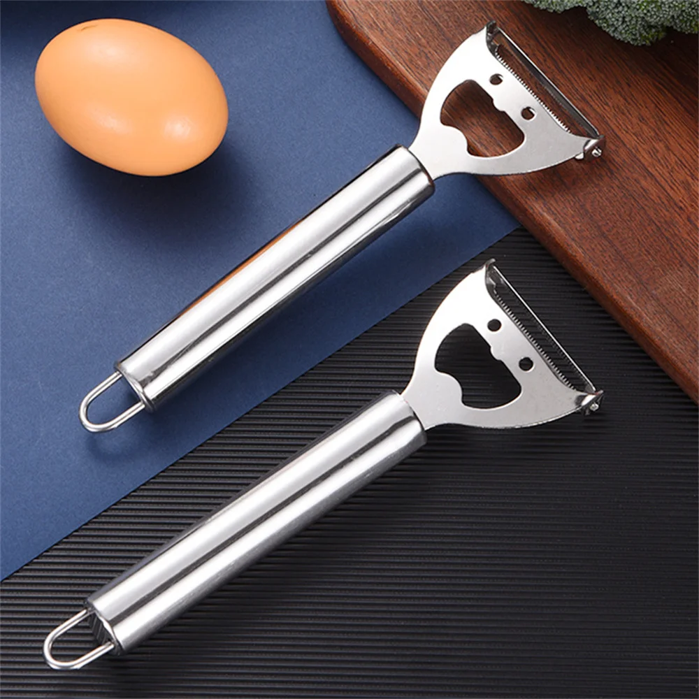 

Dual-purpose Bottle Opener 430 Stainless Steel Fruit Peeler Creative Multifunction Melon Shaver Kitchen Accessories 2in1