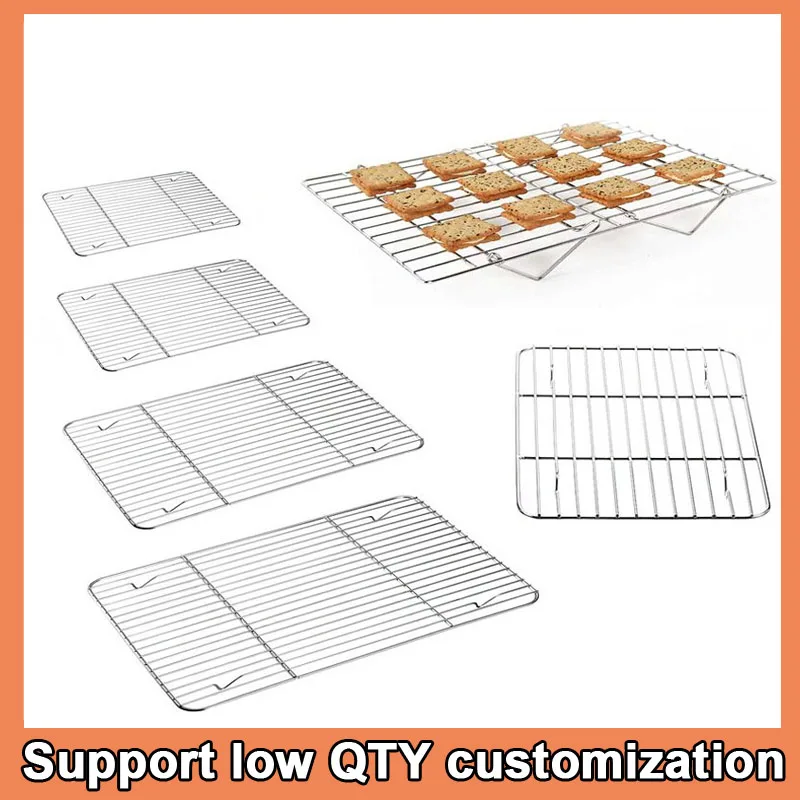 

Stainless Steel Mat Net Grid Shape Square Rectangle Grill Grilling Mesh Wire Net Outdoor Cooking Accessories