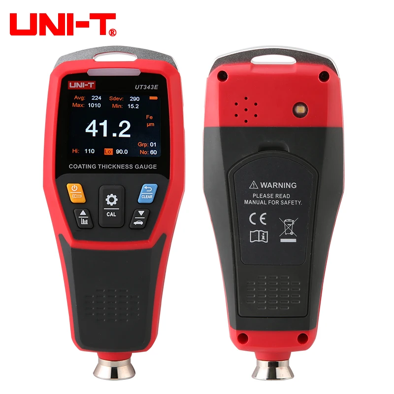 Фото Измеритель толщины покрытия UNI-T UT343E (0-2000 мкм) для автомобильной пленки и краски, прибор для измерения параметров A590 №5