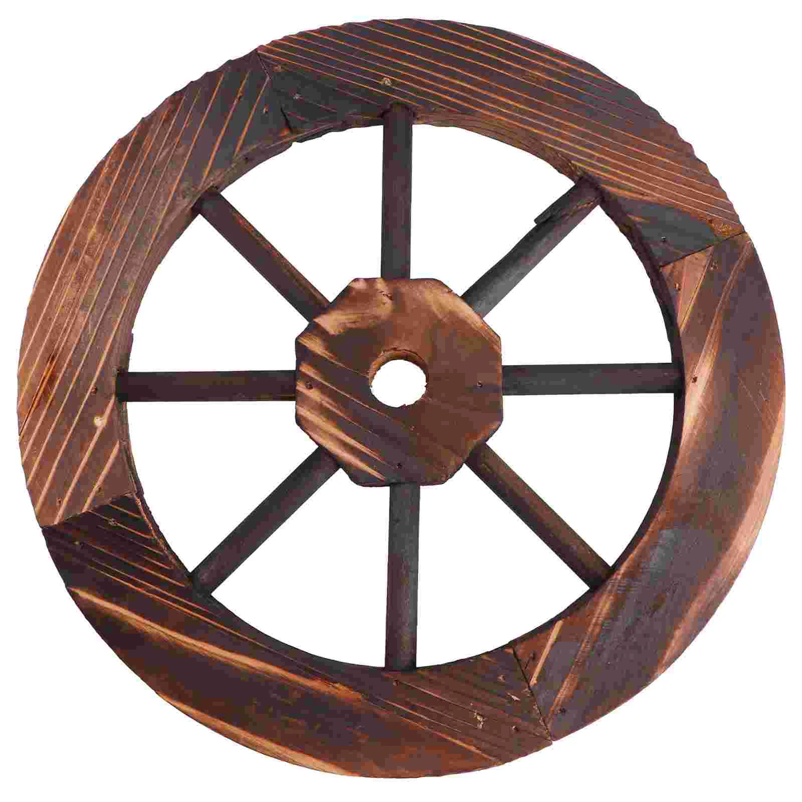 

1Pc Retro Decorative Wheel Craft Wooden Backgound Hanging Pendant Light Brown