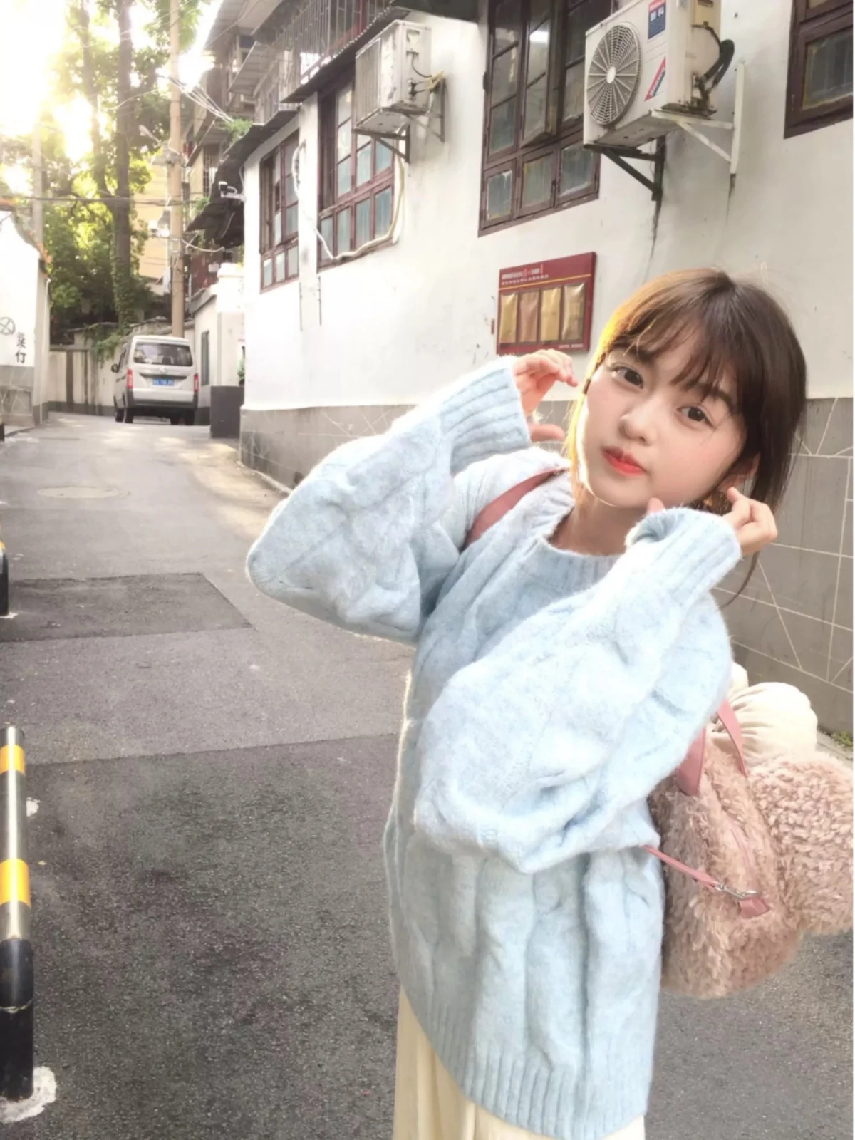 Синий свитер Twist женский 2024 новый зимний утолщенный вязаный на холостом ходу