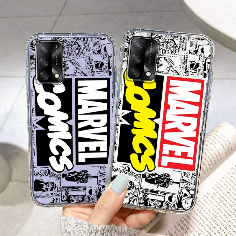 

Avengers Marvel Art Comics Phone Case For OPPO Find X6 X5 X3 F21 Neo Lite A96 A57 A77 A74 A76 A55 A54 A53 K10 5G Transparent