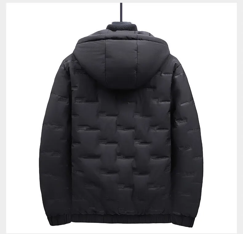 Men Winter Parkas Coat Thick Jackets Male Fashion Casual Solid Streetwear Oversize Jacket Tops 5XL Hooded Outerwear Windbreaker