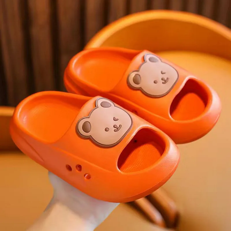 Children's Thick Platform For Girls Cloud Slippers Summer Beach Soft Sole Slide Sandals Leisure Indoor Bathroom Anti-slip Shoes enlarge