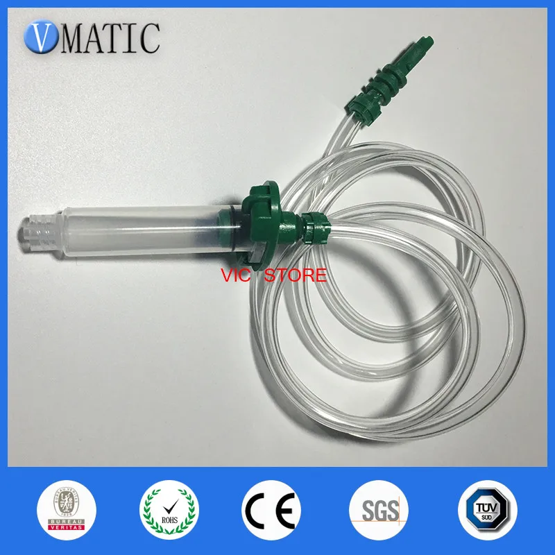 Free Shipping Quality 5 Sets 30cc/ml Glue Dispenser Dispensing Plastic Syringes With Piston & Barrel Adapter