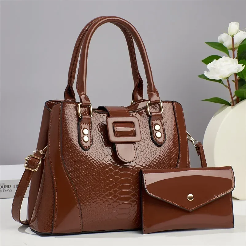 Комплект из 2 предметов женская сумка кожаная большая высокого качества женские