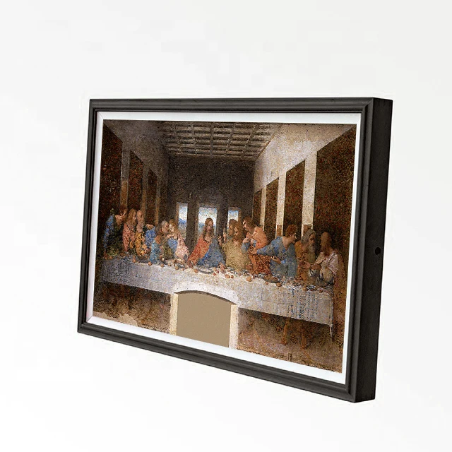 

nft 32 inch wifi smart large wooden digital photo frame digital picture