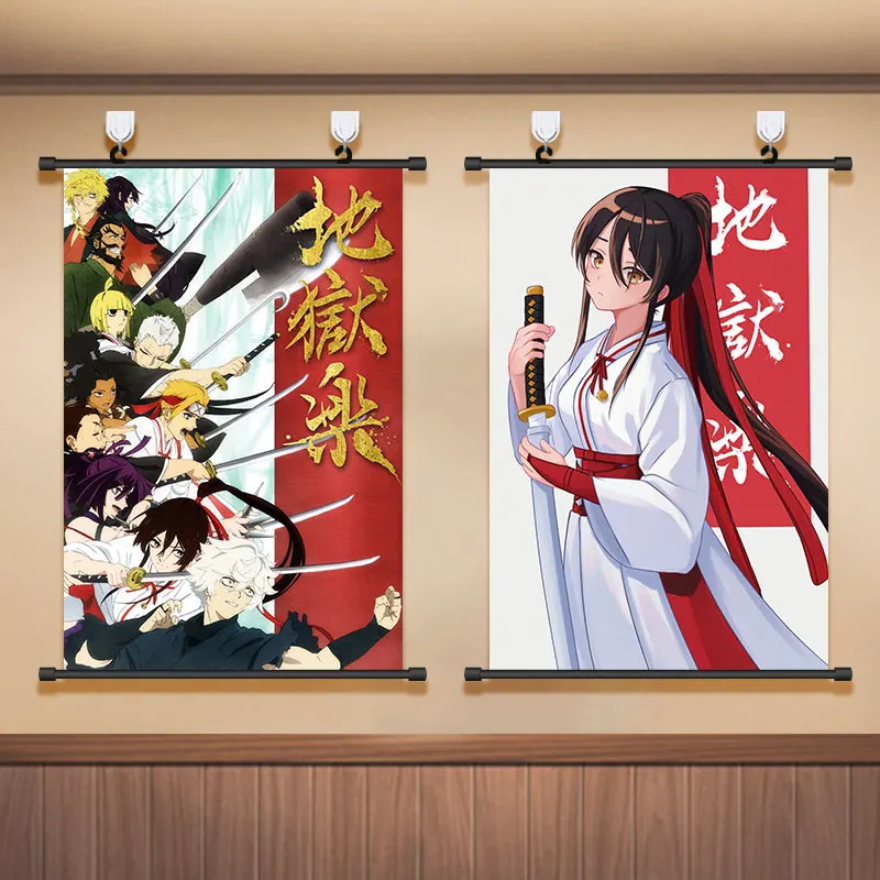 

Аниме Jigoku Raku Gabimaru Yuzuriha Aza Chobei тканевый настенный свиток домашний декор аниме постер 20*30 см подарки косплей