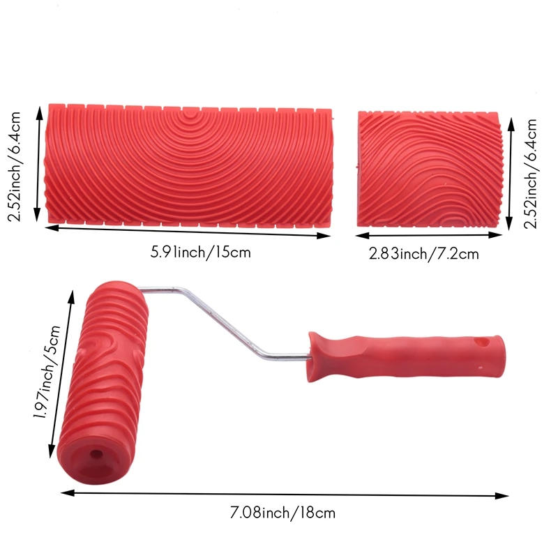 7-дюймовый роликовый Рисунок Empaistic + 2 шт. инструмента для рисования по дереву