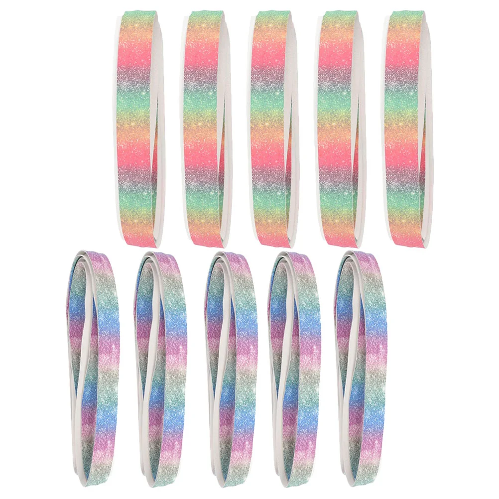 

10 Pcs Accessories Racket Sweatband Grab Handle Tennis Grip Tape Portable Badminton Absorb Water Wraps
