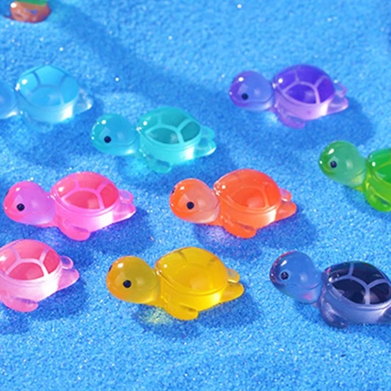 Мультяшная светящаяся Мини-черепаха микро-Ландшафтная фигурка украшение сделай