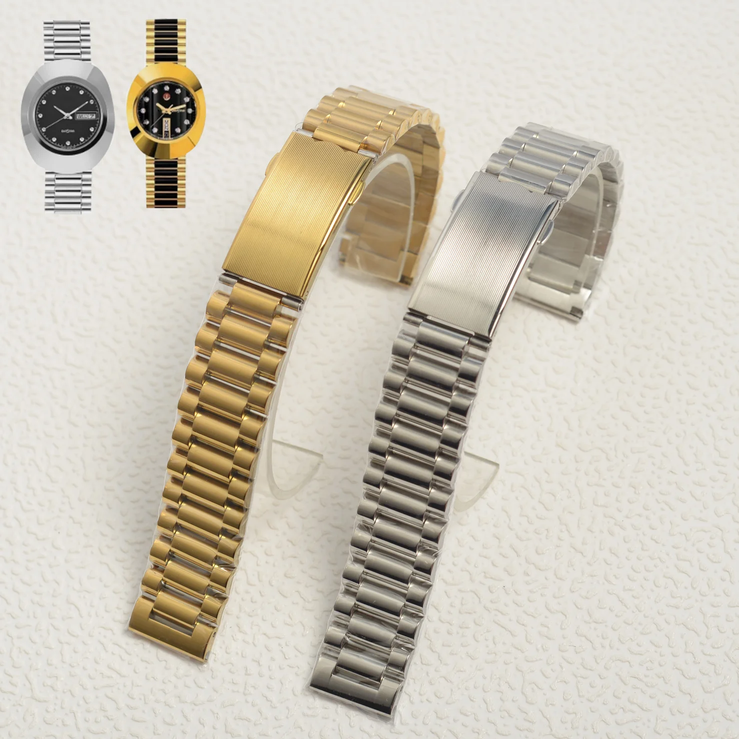 Фото Браслет для часов Rado из нержавеющей стали, цвет серебро, 18 мм, Diastar 01570 №1