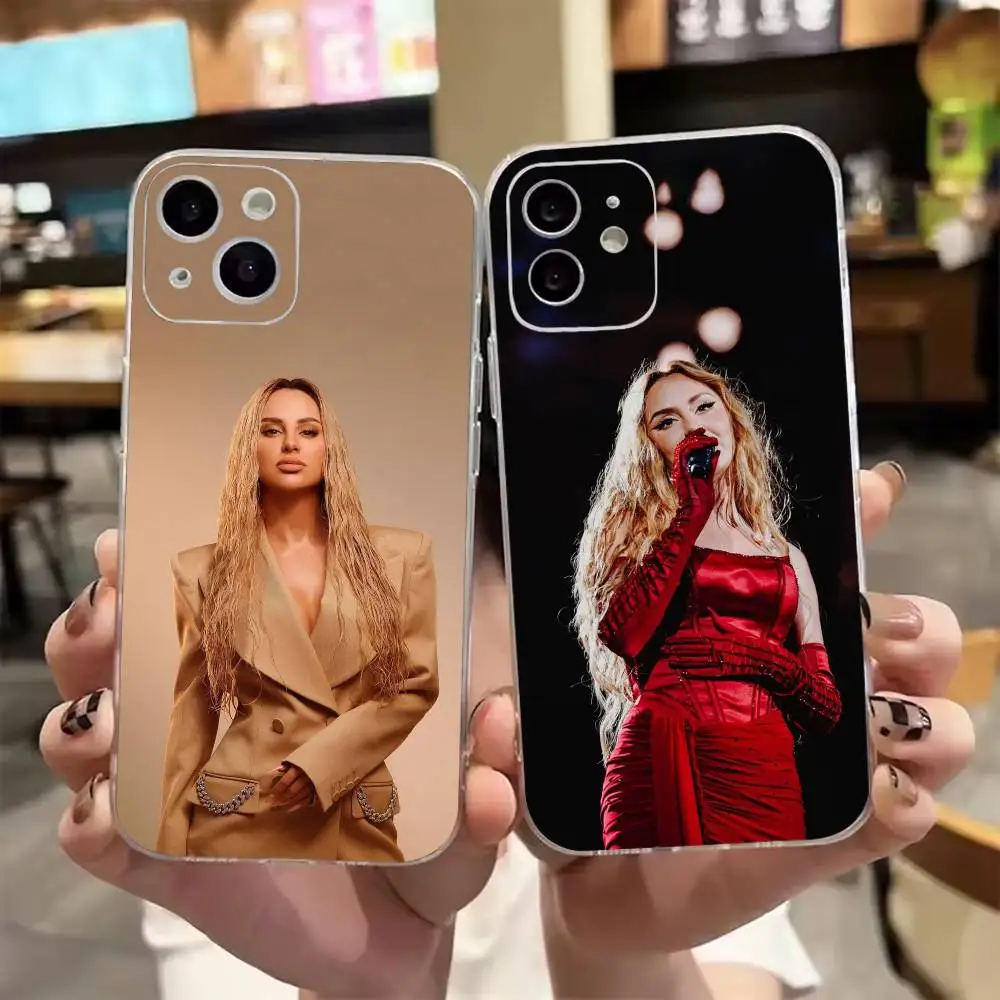 Фото Российская поп-певица А-Анна Асти. Прозрачный мягкий чехол из ТПУ для iPhone 17 16 15 14 13 12 11 X XR XS Pro Max Mini. №1