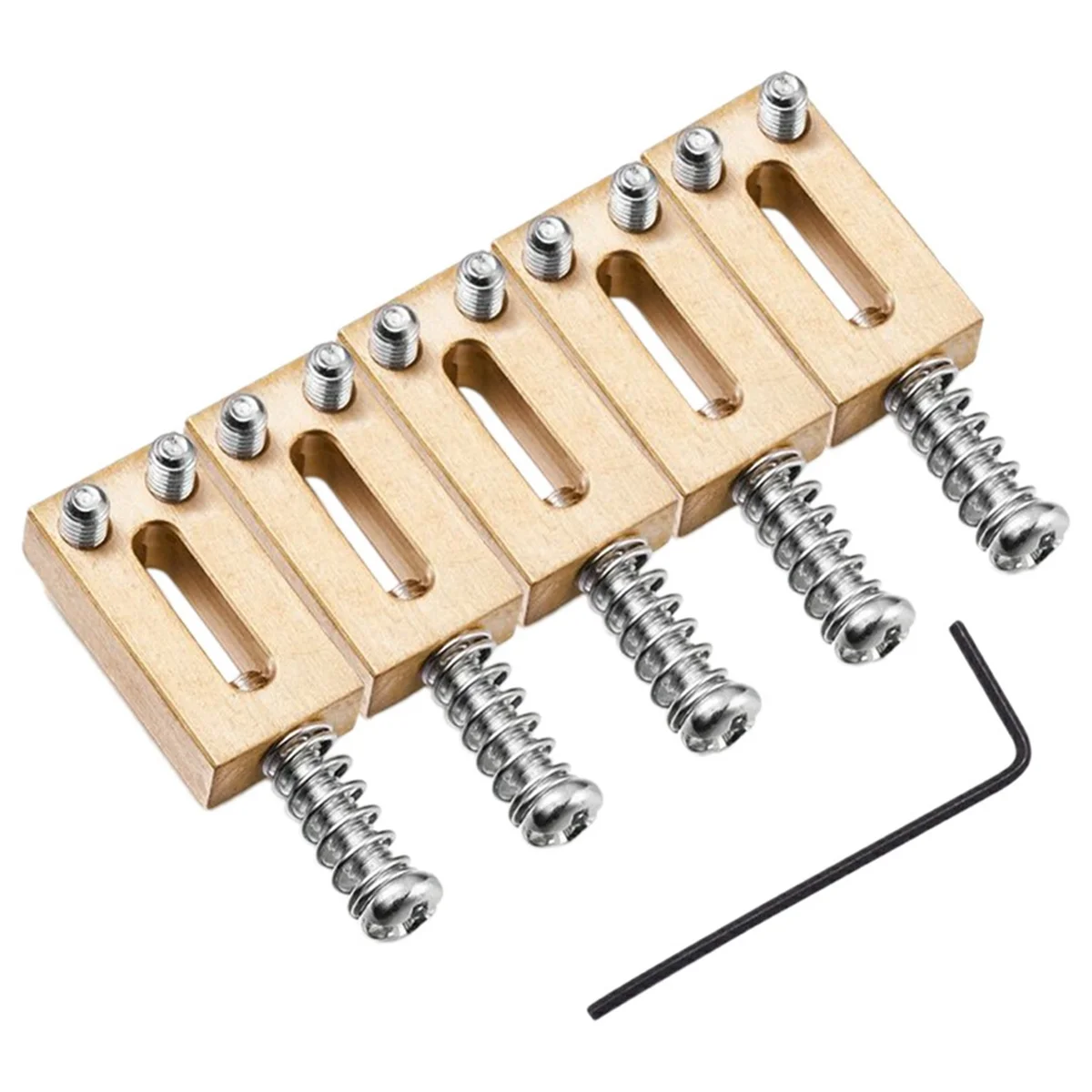 

6 Set Bridge Saddle for Solid Br Electric Guitar Bridge Bridge Code String Pull String Code String Saddle (Silver)