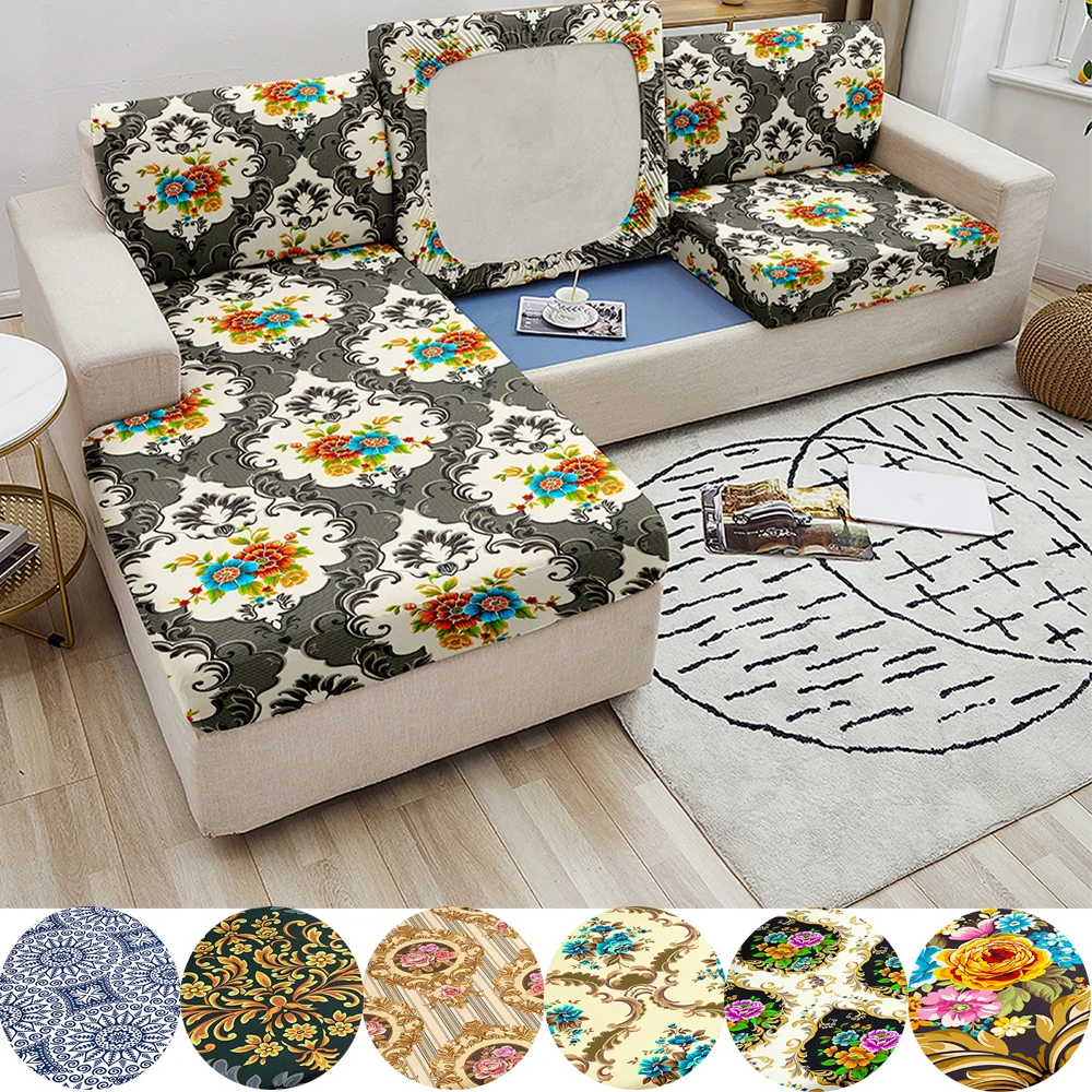 

Paisley Pattern Sofa Seat Cover Polyester Stretch Sofa Seat Cushion Cover For Living Room Detachable Couch Cover 1-4 Seaters