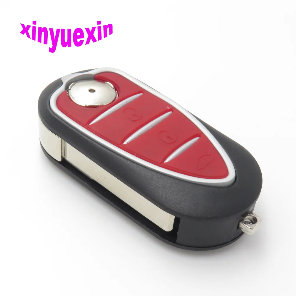 

Xinyuexin for Alfa Romeo Flip Remote Car Key Shell FOB Case for Alfa Mito Giulietta 159 GTA Key Replacement Case Car Accessories