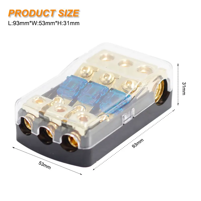 Держатель плавкого предохранителя для аудио 0 4 Калибр до 8 60 А 80 100 30 мини 3-х