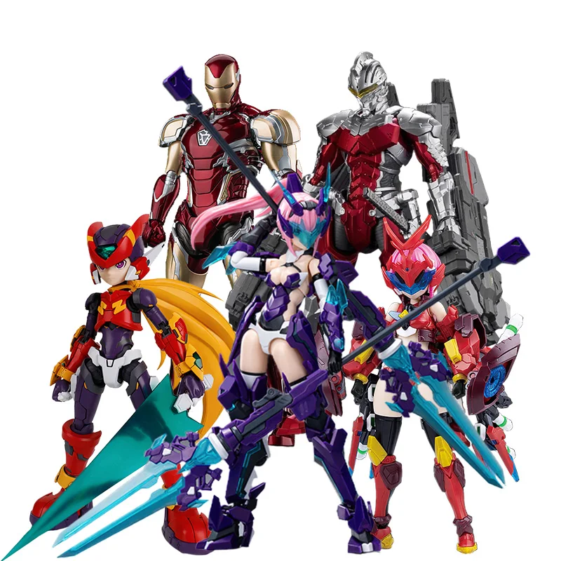 

Модель в сборе Yumo Road Ultraman Iron Man Rockman паук-Скорпион синий дракон белый тигр базальтовый палисандр машина подарки для матери