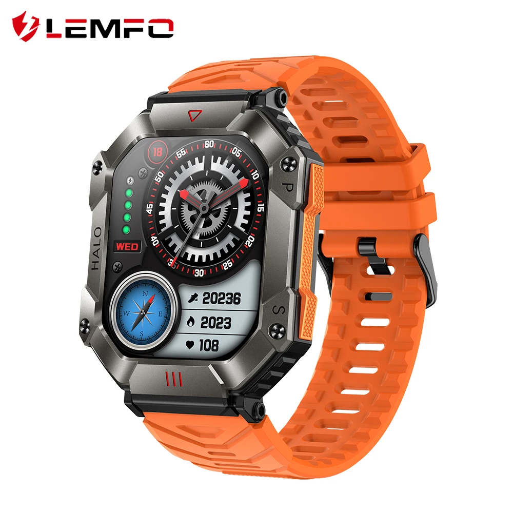 LEMFO KR80 Smart Watches For Men Bluetooth Call Dials Custom Heart Rate Blood Pressure Monitor Sports Smartwatch For Android iOS 1