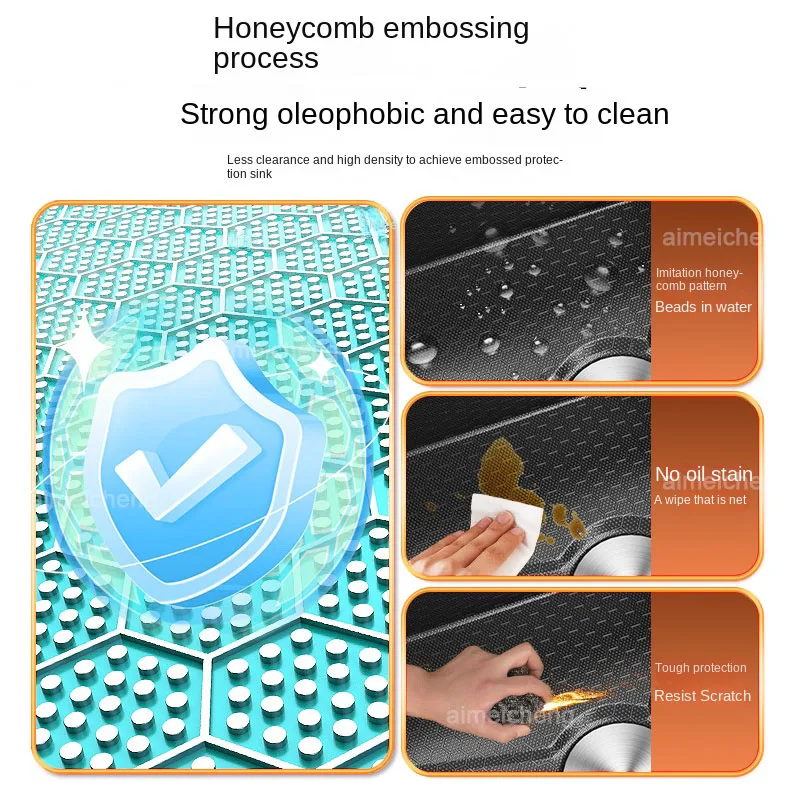 5-кнопочная высококачественная сотовая тисненая кухонная раковина-водопад из