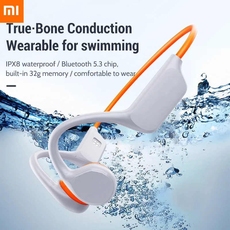 

Xiaomi Fashion Bone Conduction Bluetooth Earphone X7 Wireless IPX8 Swimming Headphones MP3 IP68 32G Waterproof Headset Genuine