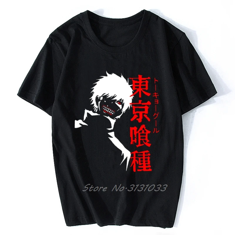 Купи Tokyo Ghoul Printed Anime O-Neck T-Shirt Men O-neck Short Sleeve Tshirt Cotton Tees Streetwear Oversize за 367 рублей в магазине AliExpress
