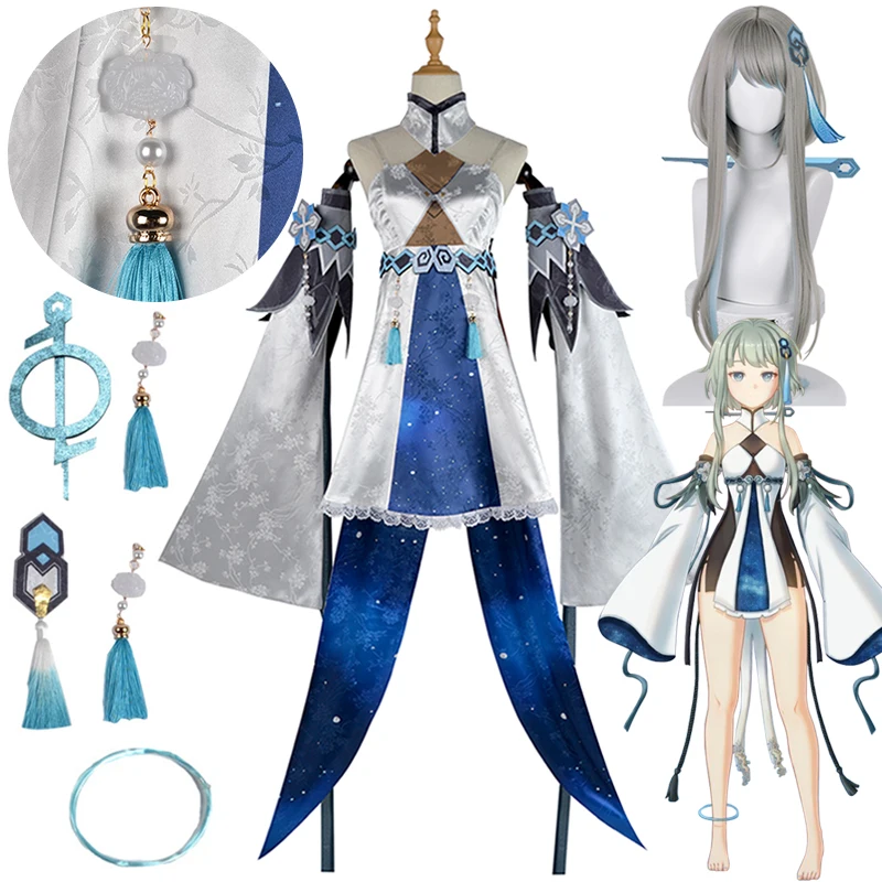 

Guizhong Genshin косплей костюм парик игра Genshin Impact Haagentus косплей платье Хэллоуин карнавальные женские костюмы